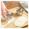 3pcs/Set; 2.36in/2.76in/3.15in; Stainless Steel Circle Mold & Hand Press Set; Cookie Cutter; Dumpling Press; Cooking Accessories Baking Tools - 3pcs/S
