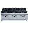 Commercial Gas Hotplate Cooktop in Stainless Steel with Six  Lift-Off Burner Hot Plate - silver - stainless