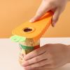 1pc Magnetic Bottle Opener; Carrot Shaped Labor-Saving Bottle Cap Screwer; Multifunctional Can Opener; Non-slip Beer Opener - Orange
