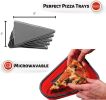 Silicone Folding Pizza Box Reusable Triangular Pizza Packing Box Takeaway Box - C05N-red