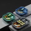 1pc Medicine Box; Portable Small Medicine Box For Seven Days A Week; Large-capacity Pill Organizer Storage Medicine Container - Gray Small
