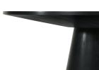Jasper Ebony Black 3 Piece 47" Round Dining Table Set with Gray Barrel Chairs - as Pic