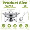 Round Buffet Catering Dish For Home and Outdoor 4 Packs - as Pic