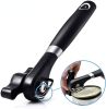 Safe Cut Can Opener; Smooth Edge Can Opener handheld; Food Grade Stainless Steel Cutting Can Opener for Kitchen &amp; Restaurant - 1pcs black