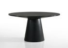 Jasper Ebony Black 3 Piece 47" Round Dining Table Set with Gray Barrel Chairs - as Pic