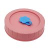 1pc Cute Universal Mason Jar Lids With Straw Hole; 70mm/2.76in Diameter Storage Wide Mouth Leak Proof; Kitchen Supplies - Yellow