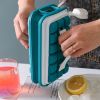 1pc 18 Grids Ice Ball Maker; Reusable Ice Cube Mold; Silicone Ice Cube Tray; Kitchen Bar Accessories Gadgets - Green