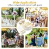 175Pcs Disposable Gold Dinnerware Set Gold Rim Plastic Plates Cups Fork Spoon Knife Paper Napkins for Party Wedding Graduation - DinnerwareSet