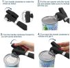 Safe Cut Can Opener; Smooth Edge Can Opener handheld; Food Grade Stainless Steel Cutting Can Opener for Kitchen &amp; Restaurant - 1pcs black