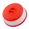 1pc Collapsible Microwave Splatter Cover For Food; Multifunctional Silicone Folding Fresh-keeping Cover; Oil-proof Splash-proof Cover - Green