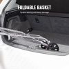 Folding Shopping Cart Grocery Utility Cart with Rolling Swivel Wheels - Silver - 110 lbs