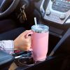 30OZ Straw Coffee Insulation Cup With Handle Portable Car Stainless Steel Water Bottle LargeCapacity Travel BPA Free Thermal Mug - 1PC - 30oz Brown