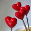 10pcs; Love Fruit Forks; Stainless Steel Cake Fork Set; Home Snacks Tableware Set; Kitchen Household Items; Valentine's Day Party Favors - Love Base +