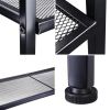 Metal 4 Shelf Bookcase, Multifunctional Ladder-Shaped Plant Flower Stand Rack Bookrack Storage Shelves, Black - Black