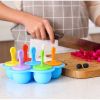 1pc 7 Holes Silicone Popsicle Mold; Ice Pop Molds Maker; Storage Container For Homemade Food; Ice Cream DIY Pop Molds; BPA Free - Yellow Base